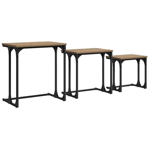 Tavolo da caffè nesting 3 pcs rovere artigianale - Foto 1