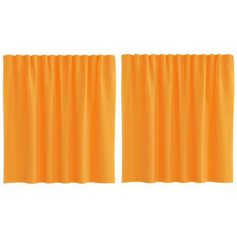 Tende in Voile con Tasche per Aste 2 pz Arancio - Foto 1