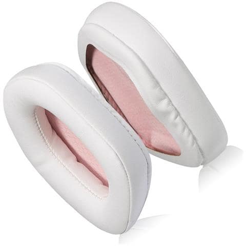 Cuscinetti Auricolari Di Ricambio In Pelle Proteica Compatibili Con Cuffie Cablate Xiberia K03 - Set Da 2 White - Foto 2