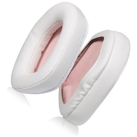 Cuscinetti Auricolari Di Ricambio In Pelle Proteica Compatibili Con Cuffie Cablate Xiberia K03 - Set Da 2 White - Foto 3