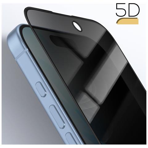 Protezione Per Schermo Iphone 17 Anti-spia In Vetro Temperato 5d, Nero Trasparente - Foto 2