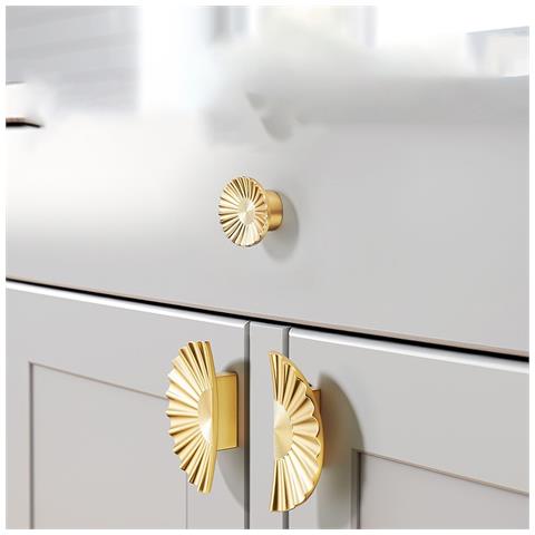 Set Di 2 Maniglie Per Ante Di Armadi In Stile Francese - Lega Di Zinco, Vari Colori Gold - Foto 5