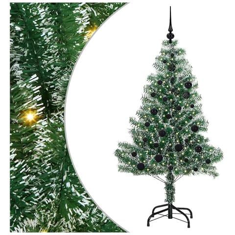 Albero di Natale Artificiale Imbiancato con Luci LED 150 cm - Foto 1