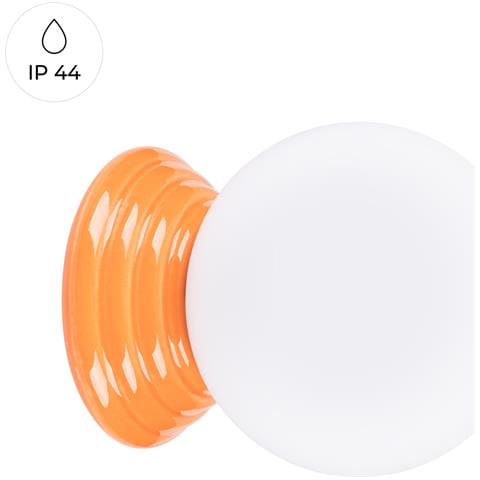 Lampada A Parete Zori Arancione Ip44 Sl. 1893 - Minimalist Lampada Da Parete Arancia 12x12x16 Cm - Foto 1