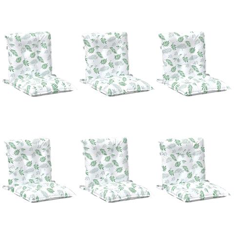 Cuscino per Sedia Lowback 6 pcs Bianco 100 x 50 x 7 cm Oxford - Foto 1