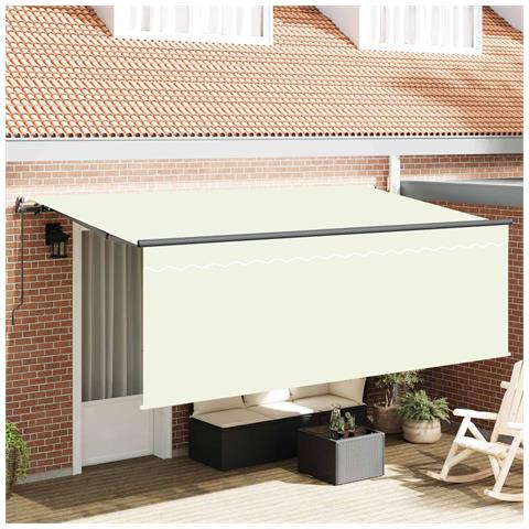 Tenda Retrattile Crema 350 x 200 cm Poliestere e Alluminio - Foto 2