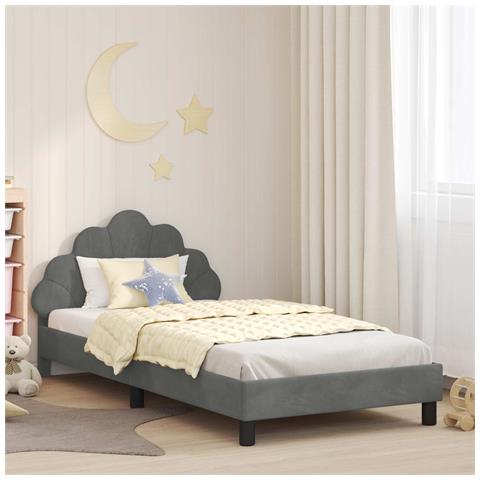 Struttura letto bambini con testata Grigio scuro 80 x 200 cm - Foto 2