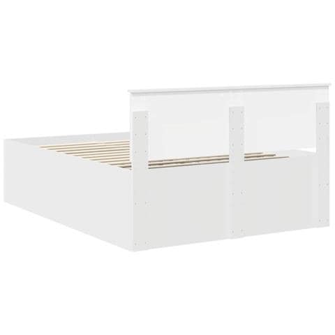 Struttura del letto Bianco 150 x 200 cm Legno multistrato - Foto 9