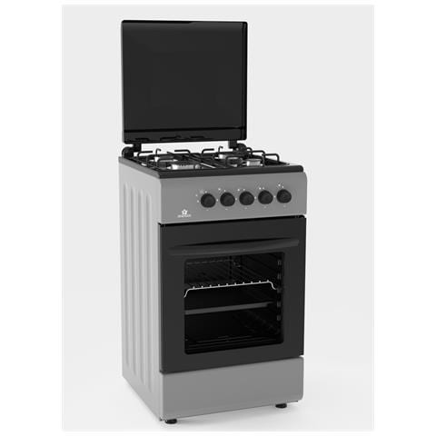Cucina 4 Fuochi Forno a Gas 50×50 cm 55 G40F BLACK /GREY - Foto 1