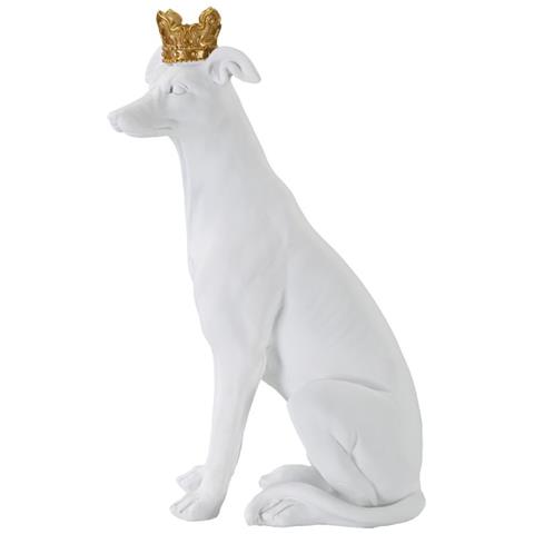 Scultura Cane 2-bianco-poliresina-20x12,5x33 Cm - Foto 2