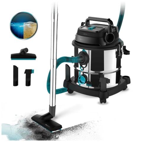 Conga Rockstar Wet & Dry Steel Max 20 L Aspiratore a cilindro Secco e bagnato 1400 W Combi - Foto 1