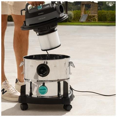 Conga Rockstar Wet & Dry Steel Max 20 L Aspiratore a cilindro Secco e bagnato 1400 W Combi - Foto 9
