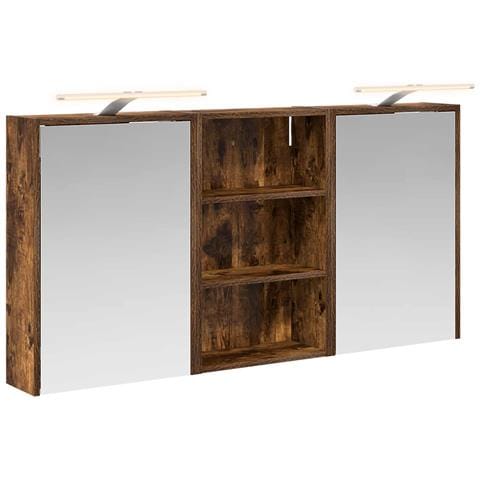 Set di Armadi da Bagno con lo scaffale 3 pcs 126 x 16 x 62.5 cm - Foto 1