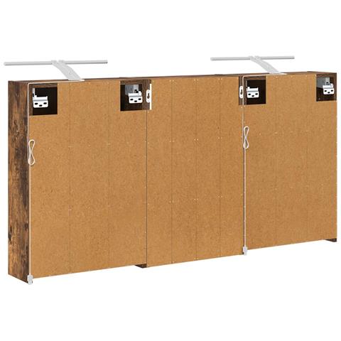 Set di Armadi da Bagno con lo scaffale 3 pcs 126 x 16 x 62.5 cm - Foto 9