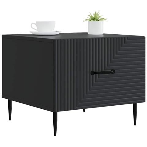 Tavolino da salotto Nero 49 x 50 x 40 cm Legno ingegnerizzato - Foto 2