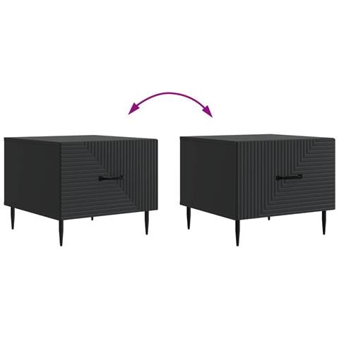 Tavolino da salotto Nero 49 x 50 x 40 cm Legno ingegnerizzato - Foto 9