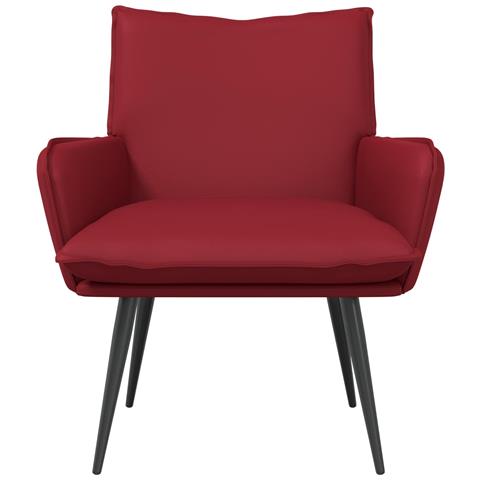 Poltrona Rosso Vino Similpelle - Foto 2