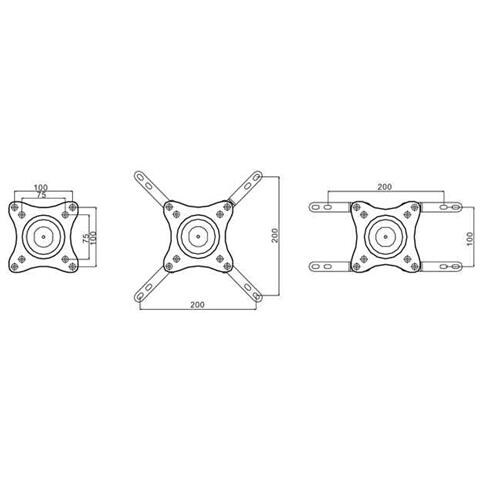 Staffa A Parete 3 Snodi Per Tv / Monitor 15-40 200x200 . - Foto 7
