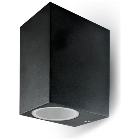 Lampada Da Muro Applique 2 X Gu10 Nero Esterno Ip44 Vt-7652 7511 - Foto 1