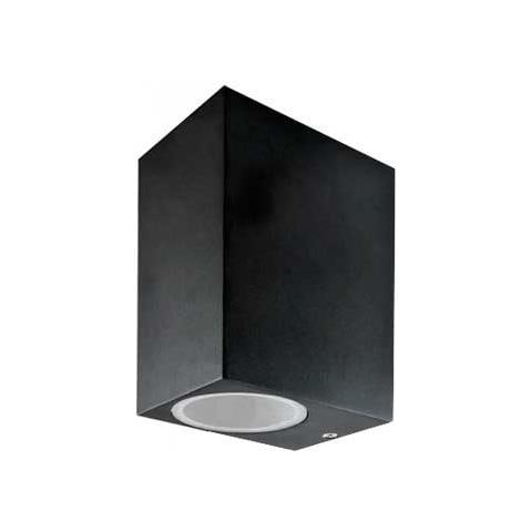 Lampada Da Muro Applique 2 X Gu10 Nero Esterno Ip44 Vt-7652 7511 - Foto 2