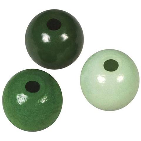 Rayher - 82 Pezzi - Perline In Legno Lucido Resistenti Ø8mm - Tonalita' Di Verde - Foto 1