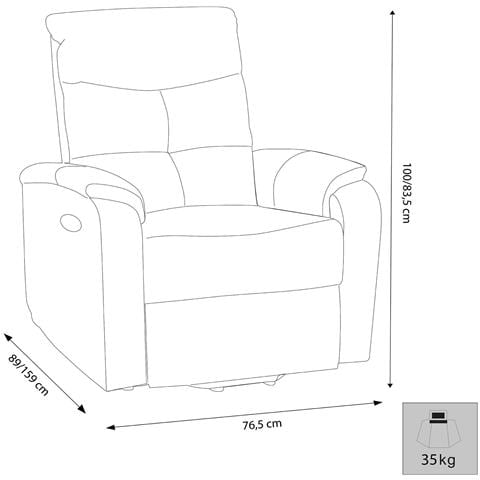 Poltrona Reclinabile Marrone Per Interno Salotto Sala Da Pranzo Camera Per Anziani - Foto 2