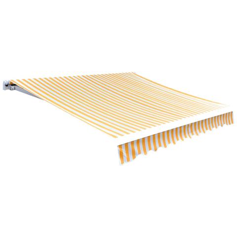 Tendone Parasole in Tela Arancione e Bianco 450x300 cm - Foto 1