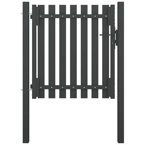 Cancello Per Recinzione In Acciaio 1x1,25 M Antracite - Foto 1