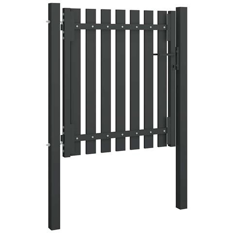 Cancello Per Recinzione In Acciaio 1x1,25 M Antracite - Foto 4