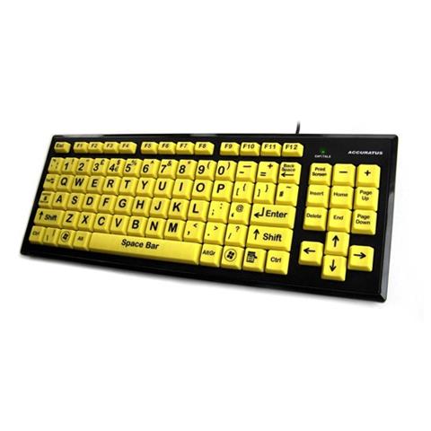 KYB-MON2VIS-UCUH, USB, QWERTY, Mini, Nero, Giallo, ABS sintetici - Foto 1