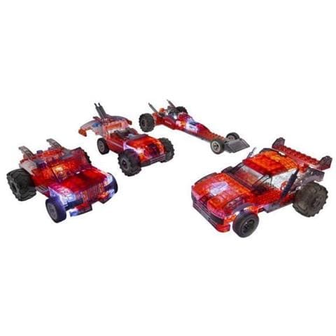 Pioli Laser, Veicolo Rosso - 4 In 1 - 185 Pezzi, Costruzione, Mattoncino Luminoso, Giocattolo Per Bambini Di 8 Anni, Lau01 - Foto 1