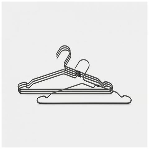 Aluminium Clothes Hangers Set - 4pcs. - Black - Foto 1