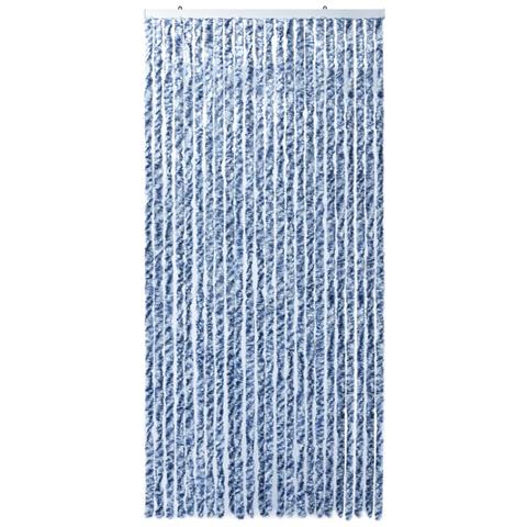 Tenda Antimosche Blu E Bianca 100x230 Cm In Ciniglia - Foto 3