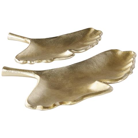 Set Di 2 Piatti Decorativi Metallo Oro Palenque - Foto 6