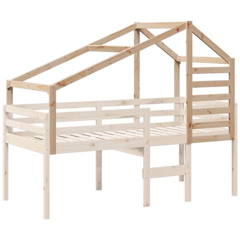 Tetto Per Letto Bambini 188x82x113 Cm In Legno Massello Di Pino - Foto 3