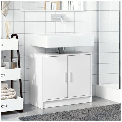 Mobile Lavabo Bianco 63x29x55 Cm In Truciolato - Foto 3