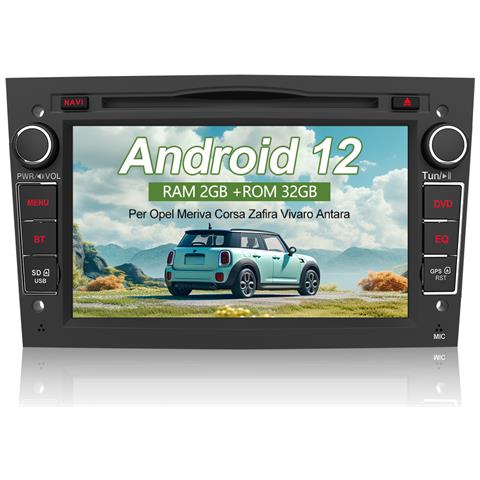 Autoradio Per Opel Meriva Corsa Zafira Vivaro Antara Tigra (2gb+32gb) 7 Pollici Android 12 Car Radio Con Navigatore Bt Wifi Dsp Rds Lettore Cd Dvd - Foto 1