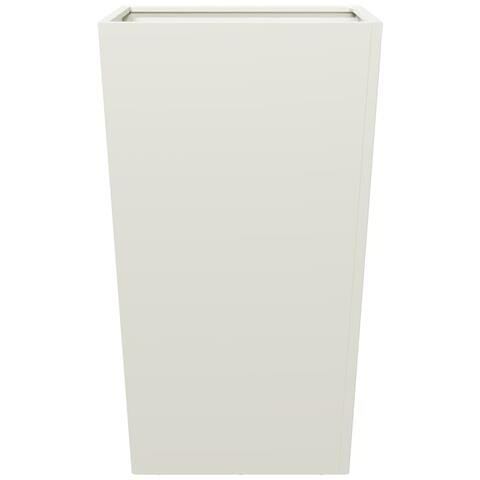 Fioriere da Giardino 2 pz Bianche 45x45x75 cm in Acciaio - Foto 2