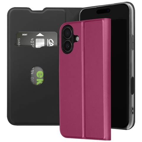 Custodia Per Iphone 16 Plus Soft-touch Portacarte Supporto - Foto 2