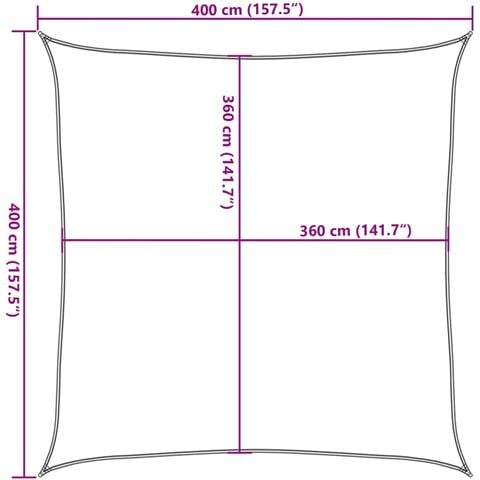 Vela Parasole 160 G /m Quadrata Blu 4x4 M In Hdpe - Foto 10