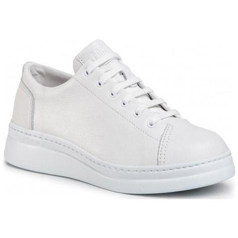 White Casual Closed Flats Scarpe Basse Pelle Scarpe Donna Bianco Eu 38, K200508-041 - Foto 2