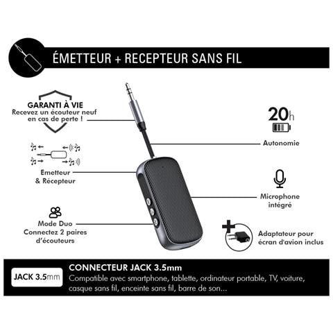 Adattatore Audio Bluetooth 2-in-1 Trasmettitore E Ricevitore Con Jack Da 3,5 Mm, Nero - Foto 2