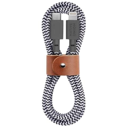 Cavo Di Ricarica Da Usb-c A Lightning Da 1,2m Eco Belt, Bianco / Nero - Foto 1