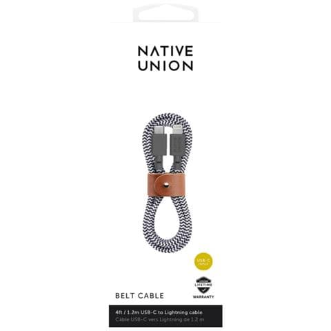 Cavo Di Ricarica Da Usb-c A Lightning Da 1,2m Eco Belt, Bianco / Nero - Foto 3