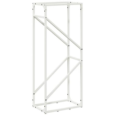 Rastrelliera per Legna da Ardere Bianca 40x25x100 cm - Foto 1