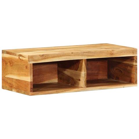 Mobile Tv A Parete 60x30x19 Cm In Legno Massello Di Acacia - Foto 1