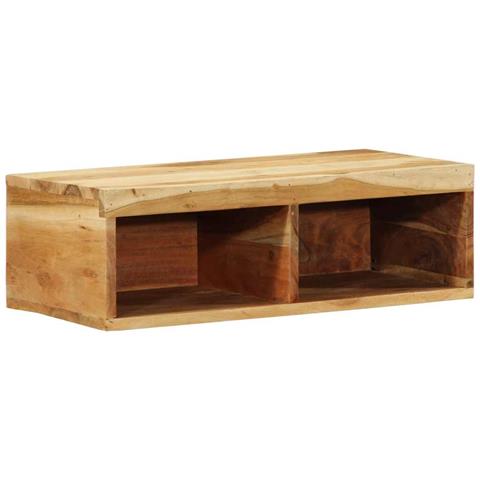 Mobile Tv A Parete 60x30x19 Cm In Legno Massello Di Acacia - Foto 2