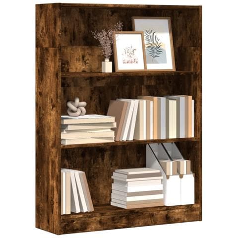 Libreria Rovere Fumo 80x24x109 Cm In Legno Multistrato - Foto 1