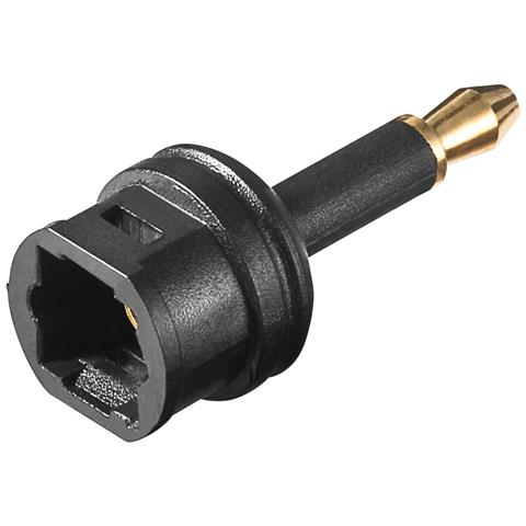 TOSLINK-ADAPTER adattatore per inversione del genere dei cavi Toslink 3.5 Toslink mini Nero - Foto 1