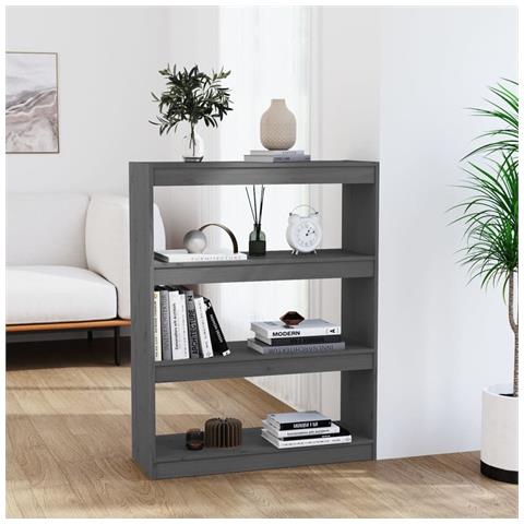 Libreria /divisorio Grigio 80x30x103,5 Cm In Massello Di Pino - Foto 8